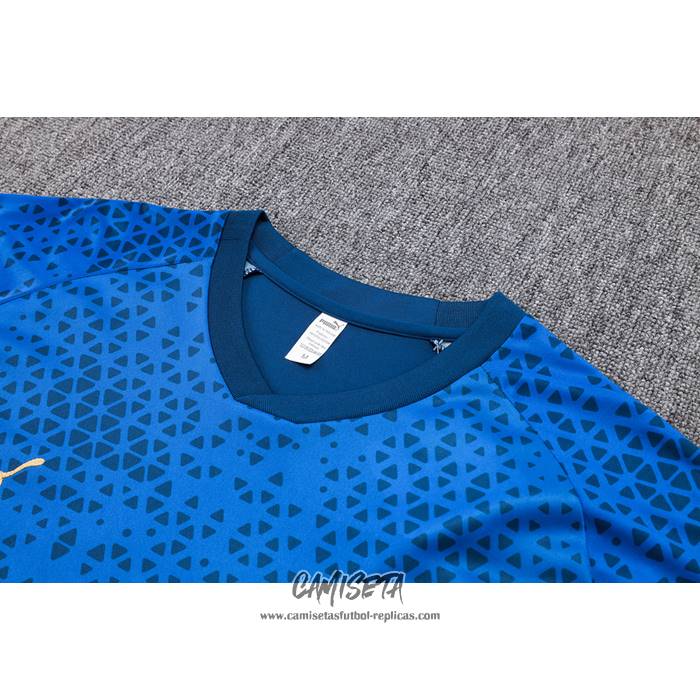Chandal del Olympique Marsella 2023-2024 Manga Corta Azul - Pantalon Corto